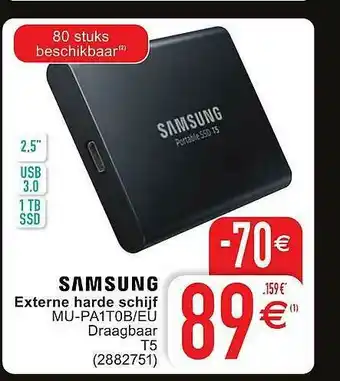 Cora Samsung Externe Harde Schijf aanbieding
