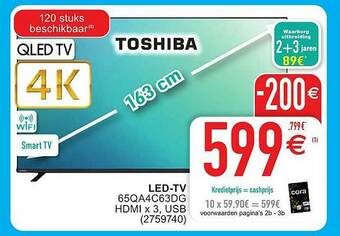 Cora Toshiba Led-tv aanbieding