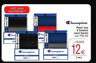 Cora Champion Pack Van 2 Boxers Voor Heren aanbieding