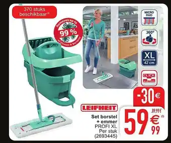Leifheit Set Borstel + Emmer