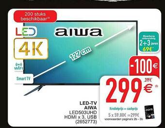 Cora Led-tv Aiwa aanbieding