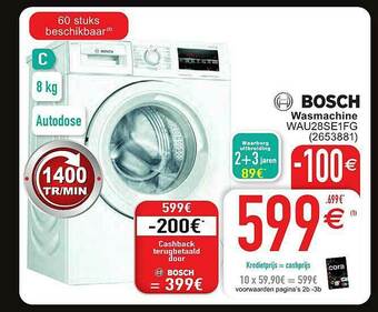 Cora Bosch Wasmachine aanbieding