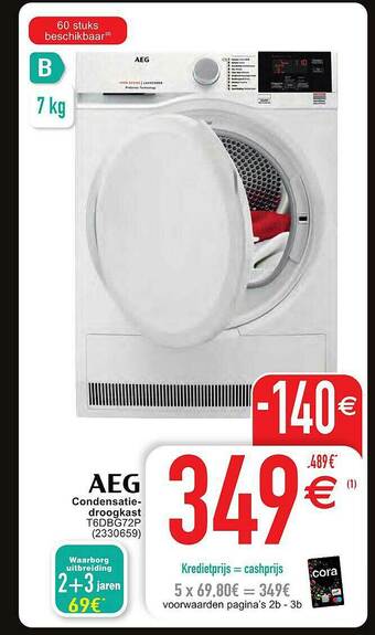 Cora Aeg Condensatie-droogkast aanbieding