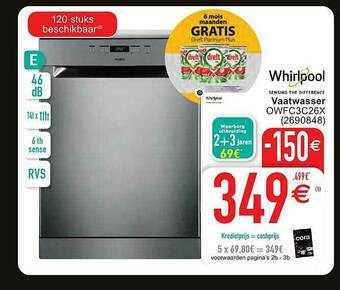 Cora Whirlpool Vaatwasser aanbieding