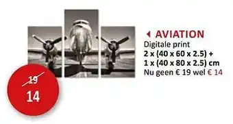 Weba Aviation digitale print aanbieding
