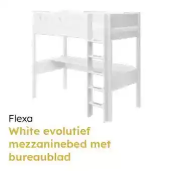 Multi bazar Flexa white evolutief mezzaninebed met bureaublad aanbieding