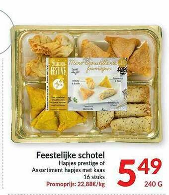Intermarché Feestelijke Schotel Hapjes Prestige Of Assortiment Hapjes Met Kaas aanbieding