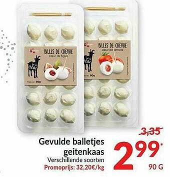 Intermarché Gevulde Balletjes Geitenkaas aanbieding