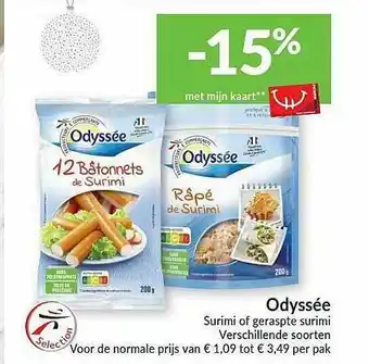 Intermarché Odyssée Surimi Of Geraspte Surimi aanbieding