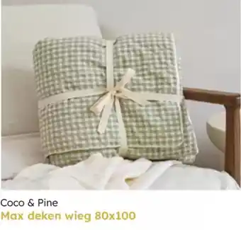 Multi bazar Coco & pine max deken wieg aanbieding