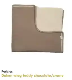 Multi bazar Pericles deken wieg teddy chocolate creme aanbieding