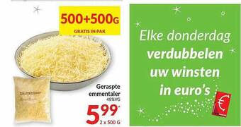 Intermarché Geraspte Emmentaler aanbieding