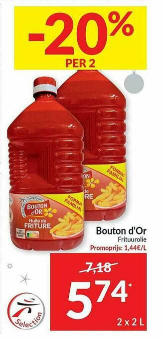 Intermarché Bouton D'or Frituurolie aanbieding
