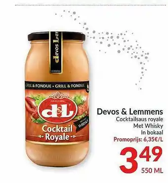 Intermarché Devos & Lemmens Cocktailsaus Royale aanbieding