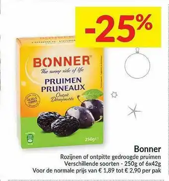 Bonner Rozijnen Of Ontpitte Gedgroogde Pruimen