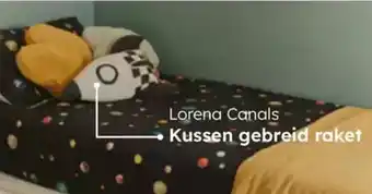 Multi bazar Lorena canals kussen gebreid raket aanbieding