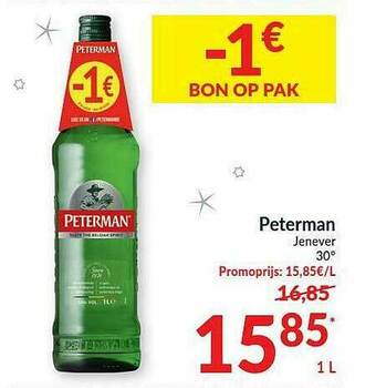 Intermarché Peterman Jenever aanbieding