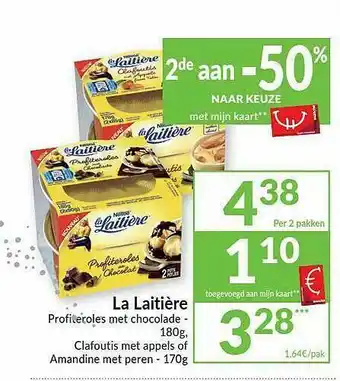 Intermarché La Laitière Profiteroles Met Chocolade aanbieding