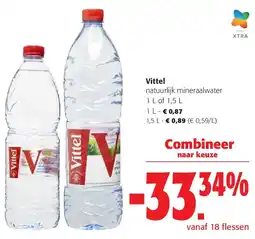 Colruyt Vittel natuurlijk mineraalwater 1 L aanbieding