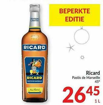 Intermarché Ricard Pastis De Marseille aanbieding