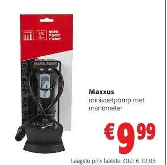 Colruyt Maxxus minivoetpomp met manometer aanbieding