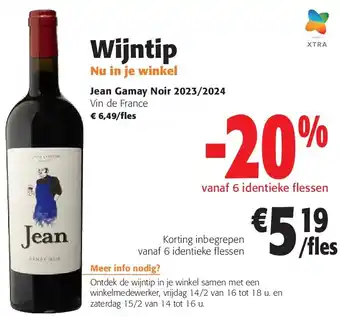 Colruyt Jean Gamay Noir 2023/2024 aanbieding