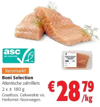 Colruyt Boni Selection Atlantische zalmfilets 2 x ± 180 g aanbieding