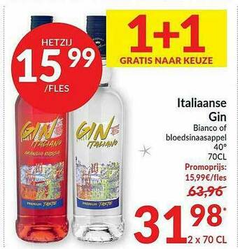 Intermarché Italiaanse Gin Bianco Of Bloedsinaasappel aanbieding