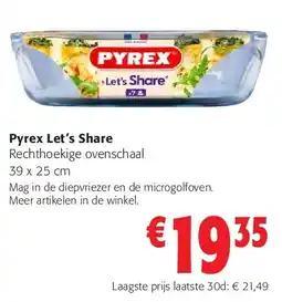 Colruyt Pyrex Let's Share Rechthoekige ovenschaal 39 x 25 cm aanbieding