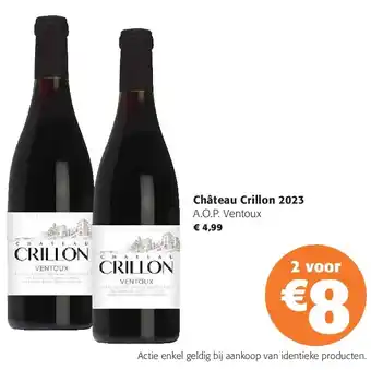 Colruyt Château Crillon 2023 aanbieding