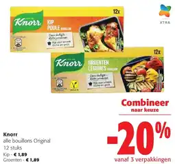 Colruyt Knorr alle bouillons Original aanbieding