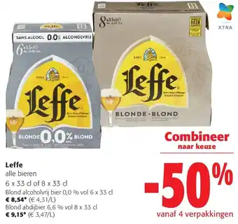 Colruyt Leffe Blond alcoholvrij bier 0,0 % vol 6 x 33 cl aanbieding