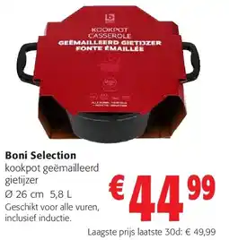 Colruyt Boni Selection kookpot geëmailleerd gietijzer Ø 26 cm 5,8 L aanbieding