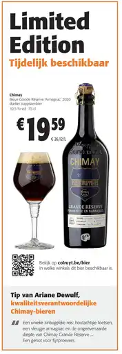 Colruyt Chimay Bleue Grande Réserve ‘Armagnac’ 2020 aanbieding