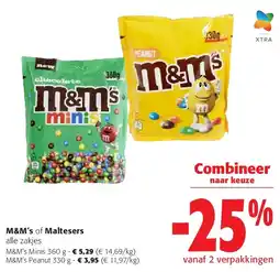 Colruyt M&M’s of Maltesers alle zakjes aanbieding