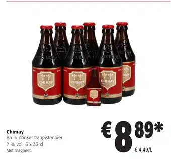 Colruyt Chimay Bruin donker trappistenbier 7 % vol 6 x 33 cl aanbieding