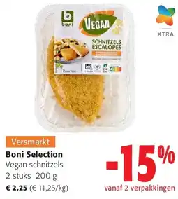 Colruyt Boni Selection Vegan schnitzels 2 stuks 200 g aanbieding