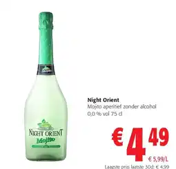 Colruyt Night Orient Mojito aperitief zonder alcohol 0,0 % vol 75 cl aanbieding