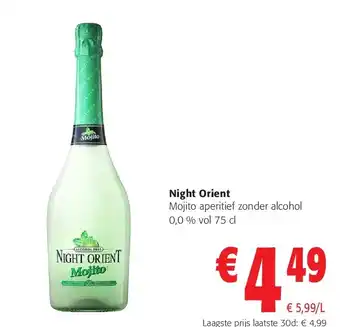 Colruyt Night Orient Mojito aperitief zonder alcohol 0,0 % vol 75 cl aanbieding