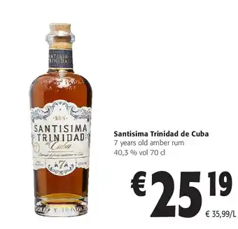 Colruyt Santisima Trinidad de Cuba 7 years old amber rum aanbieding