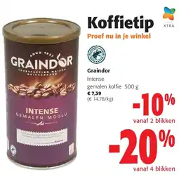 Colruyt Graindor Intense gemalen koffie 500 g aanbieding