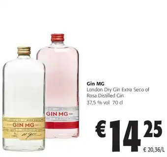 Colruyt Gin MG London Dry Gin Extra Seco of Rosa Distilled Gin aanbieding