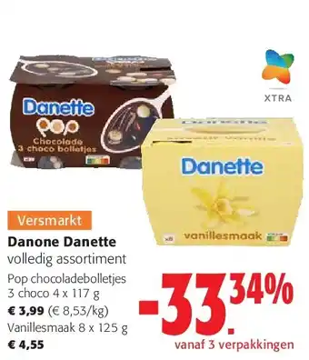 Colruyt Danone Danette volledig assortiment aanbieding