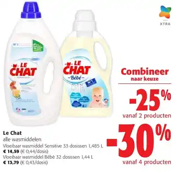 Colruyt Le Chat Vloeibaar wasmiddel Sensitive 33 dosissen 1,485 L aanbieding