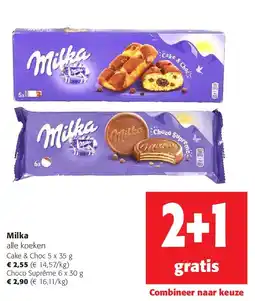 Colruyt Milka alle koeken Cake & Choc 5 x 35 g aanbieding