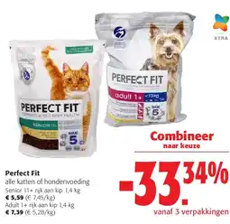 Colruyt Perfect Fit alle katten of hondenvoeding aanbieding