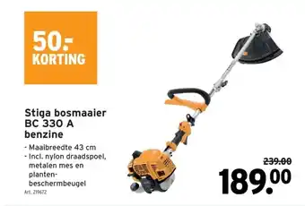 GAMMA Stiga bosmaaier BC 330 A benzine aanbieding