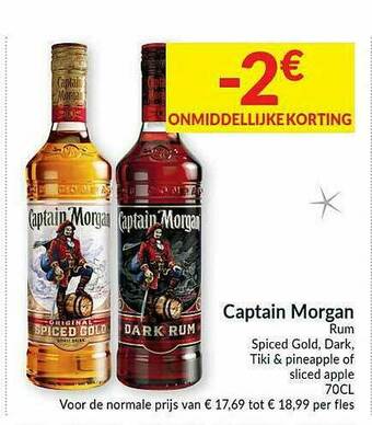 Intermarché Captain Morgan Rum aanbieding