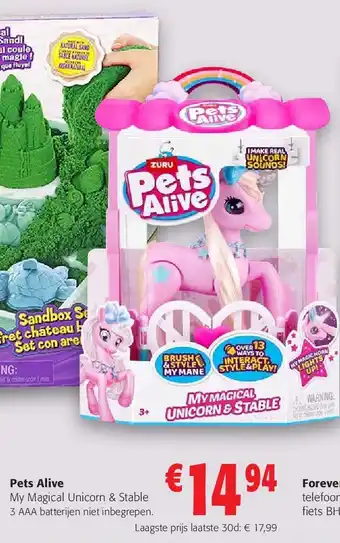 Colruyt Pets Alive My Magical Unicorn & Stable aanbieding