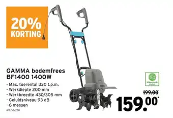 GAMMA GAMMA bodemfrees BF1400 1400W aanbieding